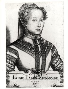 Louise Labe (ca. 1524-66) La Belle Cordiere, 1555 door Pierre Woeiriot de Bouzey